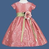 Little Girls ROSE Flower Girl Dress SWEA PEA & LILLI Special Occasion 2T-12