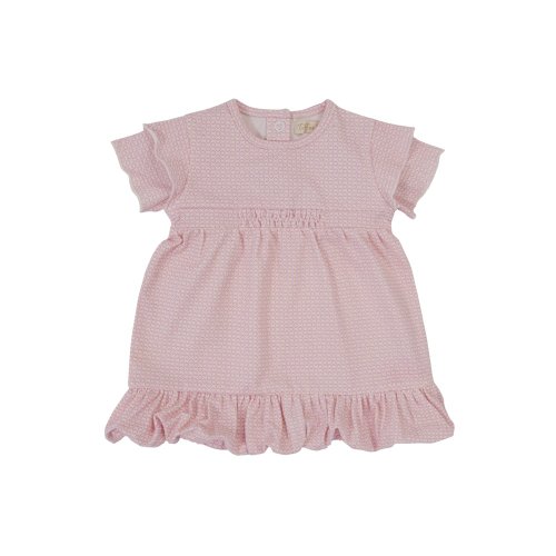 Toffee Moon Pale Pink Cotton Short Sleeved Frill Dress