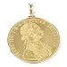 14K Gold 1915 Austrian Gold Four Ducat Emperor Franz Joseph Coin Pendant