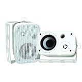 Pyle Home PDWR30W 3.5-Inch Indoor/Outdoor Waterproof Speakers (White)