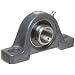 Browning VPS-200 Series Pillow Block Ball Bearing, 2 Bolt, Setscrew Lock, Contact and Flinger Seal, Cast Iron, Inch