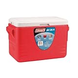 Coleman 28-Quart Molded-Handle Cooler, Red