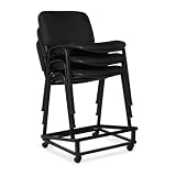 Offices To Go Stackable Armless Guest Chair in Black