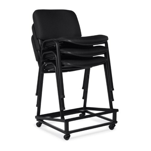Offices To Go Stackable Armless Guest Chair in Black