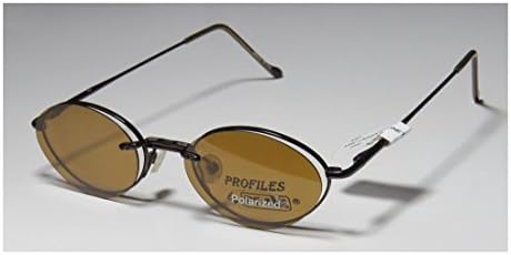 Prava 339 Mens/Womens Oval Full-rim Sunglass Lens Clip-Ons Spring Hinges Eyeglasses/Eye Glasses (48-19-140, Gunmetal)