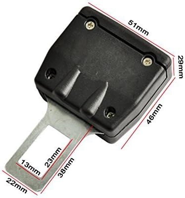 2-pack Universal Car Safety Seat Belt Seatbelt Clip Extender Extention Buckle 22mm Black