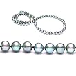 Single Strand 22 Inch 7-8mm Black Freshwater Cultured Pearl Necklace