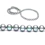 AugustinaJewelry Single Strand 22 Inch 7-8mm Black Freshwater Cultured Pearl Necklace