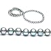 AugustinaJewelry Single Strand 22 Inch 7-8mm Black Freshwater Cultured Pearl Necklace