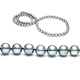 AugustinaJewelry Single Strand 22 Inch 7-8mm Black Freshwater Cultured Pearl Necklace