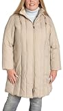 Liz Claiborne Women's Plus 3/4 Length Zip Front Jacket Hooded With Mellow Pile Lining
