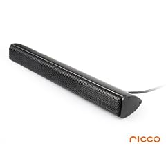 Ricco P26 MINI DSP 2.0-Channel Ultra Light Aluminium USB, leistungsf�hige, tragbare Reise- Lautsprecher f�r Laptop Desktop-Mac Computer Netbook --- (Integrierte DSP USB-Soundkarte, kein l�stiges 3,5 mm Audio Line-In Kabel ist mehr erforderlich.) (1x schwarz)