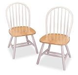 Winsome 53999 Natural & White Beechwood SET OF 2 WINDSOR CHAIRS