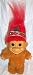 Russ Berrie Good Luck Troll, Indian, Red Hair 6" Tall_s-1
