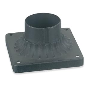 Royce Lighting R-PIER MT BK Outdoor Pier Mount Black Converts Outdoor Post Lantern for use... by 