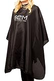 Salon Professional Hair Styling Cape - 55"x52" - Nylon w/ Velcro Enclosure - Cosmetologist Approved - Cutting, Coloring, Styling