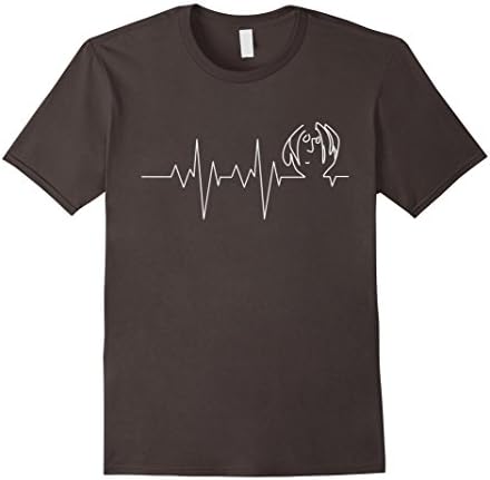 Men's Imagine Shirt - Imagine Heart Signal Shirt for Music Fans Large Asphalt