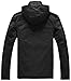 Wantdo Men's Cotton Lightweight Jacket with Removable Hood US Medium Black