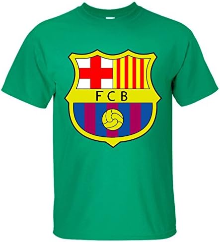 POCOO Men's Futbol Club Barcelona UEFA Champions League Cotton T-shirt green XXL
