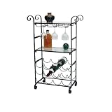 Concept Housewares WR-40703 Solid Metal Wine-Glass Floor Rack