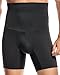 Leo Waist Slimmer Mens Underwear Girdle Compression - Tummy Control Shapewear Boxers Shorts For Men Black