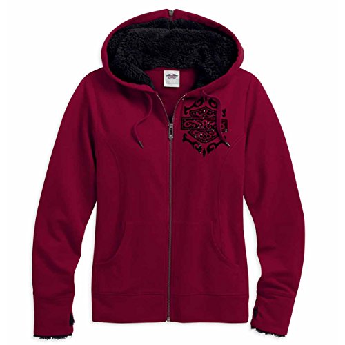 Harley-Davidson Women's Glitter Bar & Shield Legend Flocked Hoodie 96168-16VW