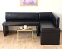 Eckbank Bank Sitzbank Kunstleder 180x130cm braun Neu
