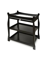 Badger Basket Co Black Sleigh Style Baby Changing Table