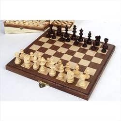 Travel Magnetic Walnut Chess Set
