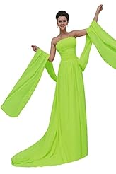 Strapless Chiffon Sequined Crystal Evening Dress/Prom Dress  with a Brush/Sweep Train 