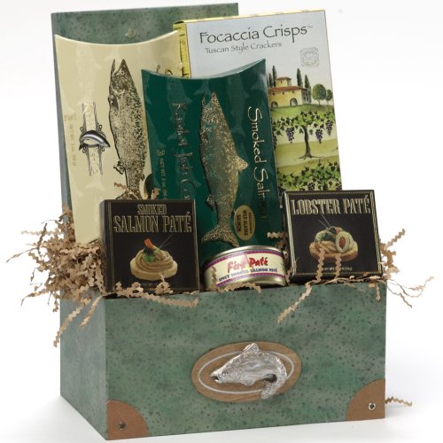 Smoked Seafood For Dad! Gourmet Food Gift Box - Great Gift Basket for Father