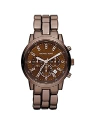 Womens Brown Tone Stainless Steel Quartz Chronograph Date Display Brown Dial