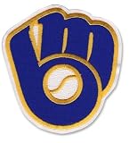 2 Patch Pack - Milwaukee Brewers M in Glove MLB Baseball 1978-1993 Jersey Patches