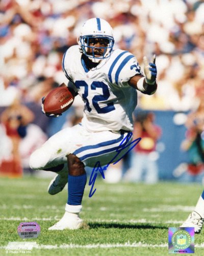 Edgerrin James Indianapolis Colts - Pointing the Way - 8x10 Autographed Photograph