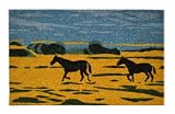 Imports Decor Vinyl Back Coir Doormat, Horse Silhouette, 18-Inch by 30-Inch