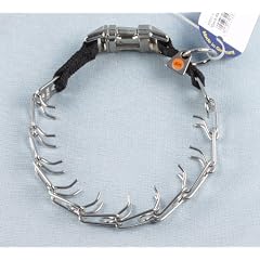 Sprenger Edelstahl Stachelhalsband mit Metall-Clickverschluss 3,25mm Glieder, Halsweite ca. 50cm
