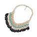 DDU(TM) 1Pc Blue- 2 Layer Tassels Charm Bohemia Vintage Style Mixed Color Necklace