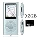 Tomameri Silver Portable MP4 Player MP3 Player Video Player with Photo Viewer , E-Book Reader , Voice Recorder with 32 GB Micro SD Card