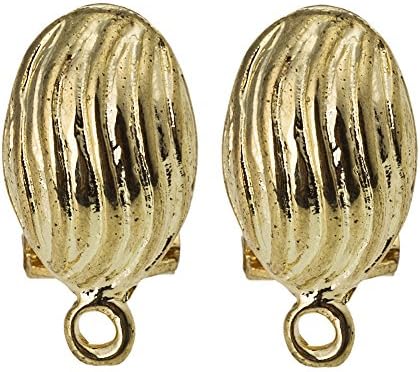 20pc Gold Plated Leverback Clips Earrings with Loop Setting A1339