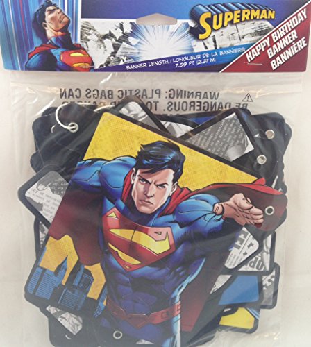 American Greetings Superman Birthday Party Banner