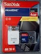 SanDisk 4GB micro SDHC card with SD adapter and Reader