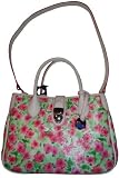 Women's Dooney and Bourke Purse Handbag Small Double Handle Tote Floral Pink