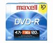 Maxell 638004 4.7GB 16X DVD-R - 10 Pack