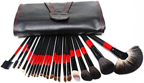 Professional Makeup Brush Set 22 Eyebrow Shadow Cosmetic Brush Kit with Free Powder Puff and Postcard