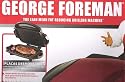 George Foreman GRP46P 72-Square-Inch Grill with Nonstick Removable Plates Red