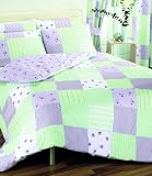 Dreams 'n' Drapes Patchwork Quilt Set Lilac, Single