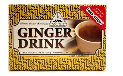 Ginger Drink Less Sugar (Instant Ginger Beverage/ 20-ct) 10.5oz (Pack of 3)