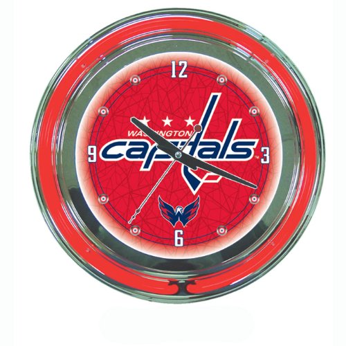 Trademark NHL Washington Capitals 14-Inch Diameter Neon Clock