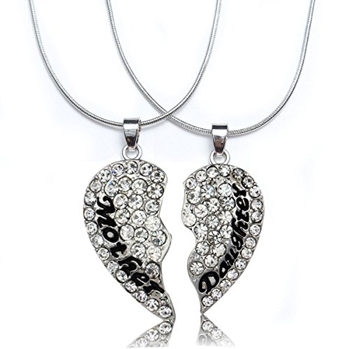 BablingTM Womens 18K Gold Plated Heart Crystal Pendant Necklace