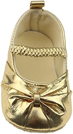 Smallt Baby Girl Soft Sole Pu Toddler Shoes (M=12=6-9 Months, Bling Gold)